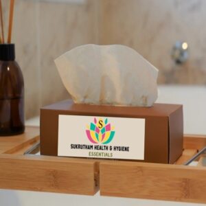 Sustainable Bamboo Unbleached Tissues – 3-Ply Soft & Strong (100 Sheets per Box)