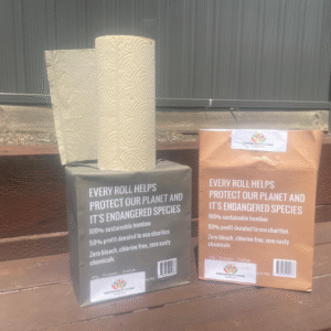 Sustainable Bamboo Kitchen Towels – 2-Ply, 75 Sheets per Roll